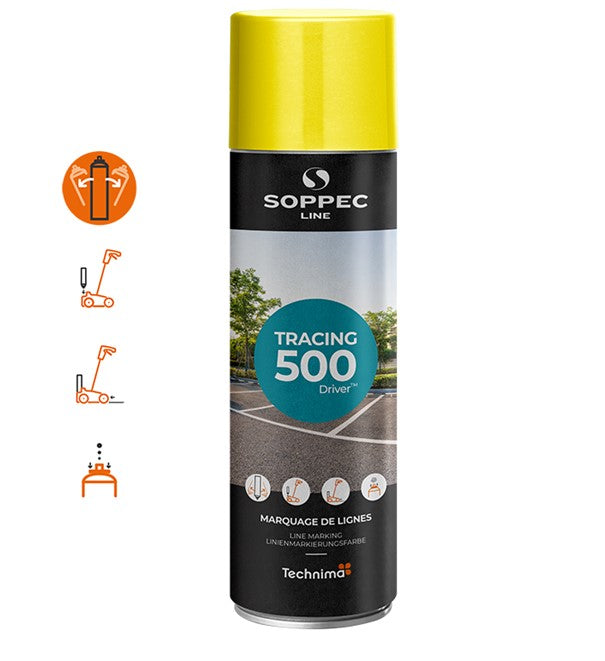 TRACING : Linjemarkering spray Gul 500 ml 12-pack