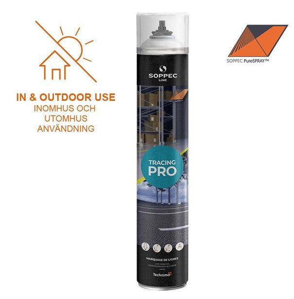 LINJEMARKERINGSFÄRGEN SOPPEC TRACING PRO VIT 6-pack