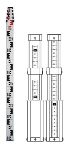 Nedo nivelleringsstang 1,19 - 4 meter