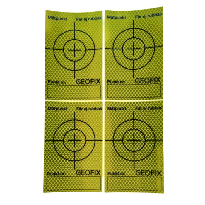 Mätmärke Reflex Limegul med skrivruta X-large