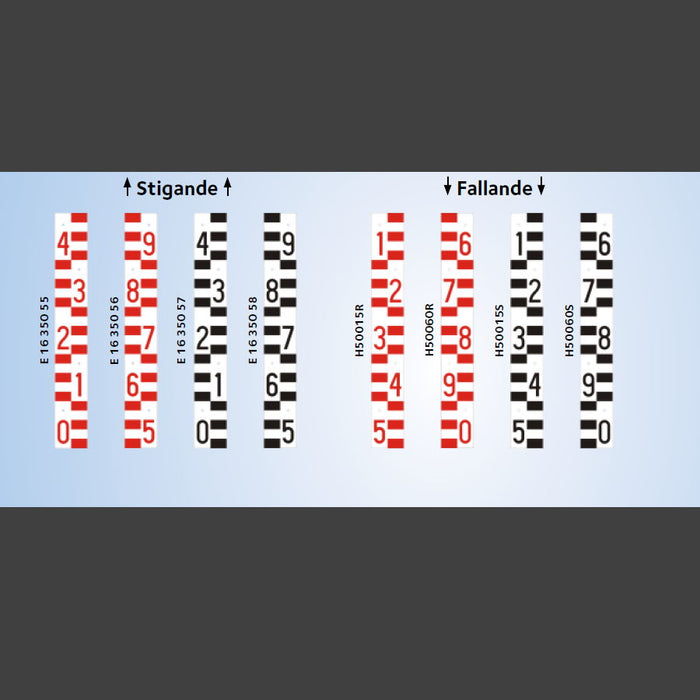 Vannstandsmåler/ skala 2m i aluminiumprofil