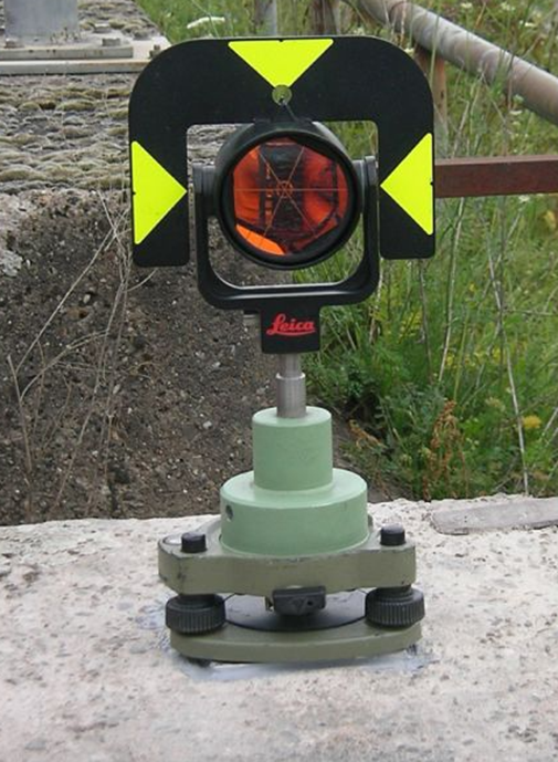 Fixpunkt för Stativ, Prisma och Totalstation
