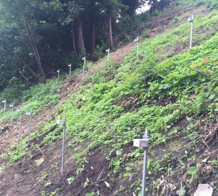 Triaxial lutningssensornod