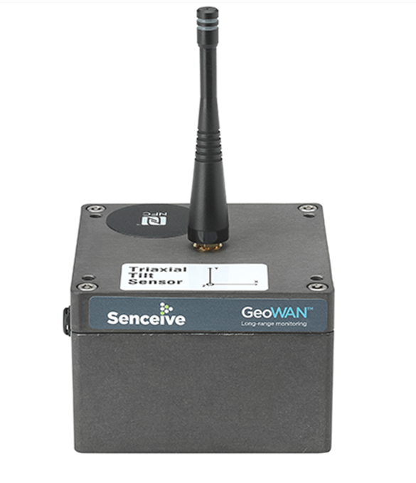 Triaxial lutningssensornod