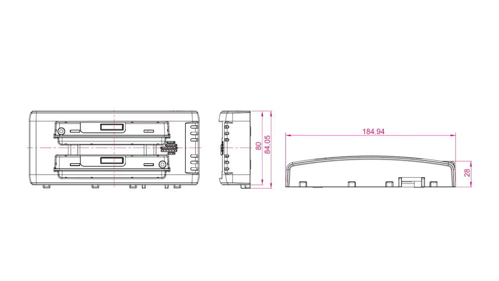 Algiz 8X Extern batteriladdare för 2 batterier