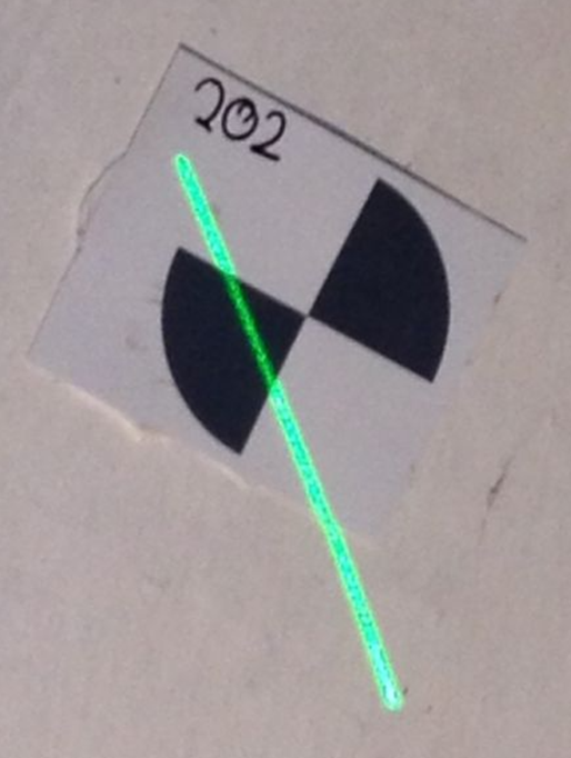 Laserscannermål Självhäftande