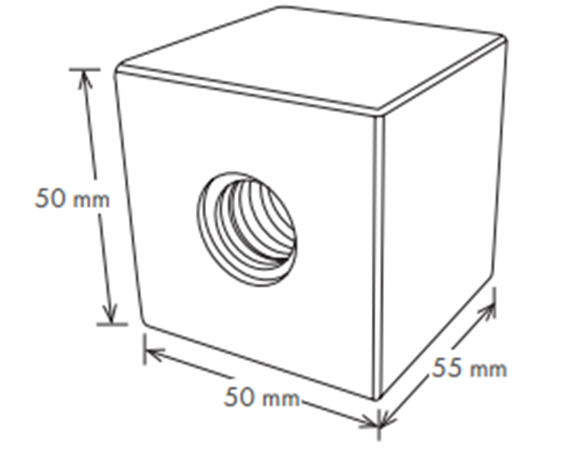 Metal cube with 5/8" thread