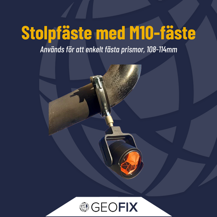 Stolpfäste med M10-fäste 108-114mm